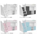 Molarem Home Drveni dječji krevet na kat Zuzia Plus s radnim stolom 200x80 cm - bijeli | shoptok.hr
