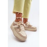 Boto Women's platform sneakers in beige eco leather Moun | ePonuda.com