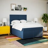  Krevet s oprugama i madracem plavi 160x200 cm od tkanine | shoptok.hr