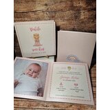  Vabilo za krst z angelčkom in sliko otroka, roza REK 04-1 | Shoptok.si