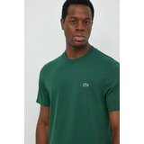 Lacoste Pamučna majica za muškarce, boja: zelena, bez uzorka | shoptok.hr