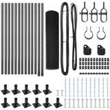 vidaXL set stupova ograde Set od 2 Siva Čelik obložen prahom 25 x 0.5 m | shoptok.hr