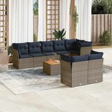  9-dijelni set vrtnih sofa od poliratana s jastucima sivi | shoptok.hr