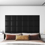  Zidna uzglavlja 12 pcs 30 x 30 cm Crna tkanina | shoptok.hr