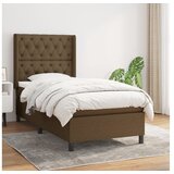  Krevet s oprugama i madracem tamnosmeđi 80x200 cm od tkanine | shoptok.hr