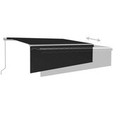 vidaXL Ročno zložljiva tenda s senčilom 5x3 m antracitna | Shoptok.si