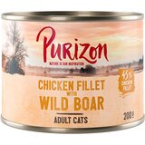  22 + 2 gratis! Purizon Adult 24 x 200g/400g - brez žit - Piščančji file z divjo svinjo (24 x 200 g) | shoptok.hr