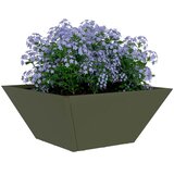  Vrtna saksija Maslinasto zelena 35 x 35 x 15 cm Čelična vrata | Eponuda.ba