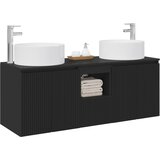  Set ormarića za kupaonicu 3 kom. Crna 49,5 x 44,5 x 65,5 cm | shoptok.hr