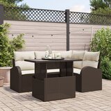 vidaXL set od 5 vrtnih sofa s jastučićima smeđi poli ratan Cijene