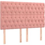  Box spring postelja z vzmetnico roza 160x200 cm žamet, (20897311) | Shoptok.si