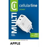Cellular Line hišni polnilec usb+usb c 20W | Shoptok.si