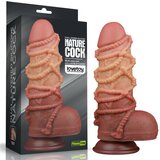  9.5'' Dual layered Platinum Silicone Cock with Rope LVTOY00678 / 0840 cene