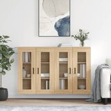 vidaXL Stenska omarica 2 kosa sonoma hrast inženirski les | Shoptok.si