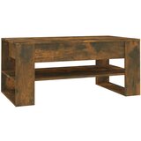 Maison Chic Klubska mizica - kavna mizica - Nizka mizica dimljeni hrast 102x55x45 cm konstruiran les, (21753831) Cene