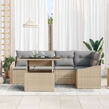  Vrtni set sofa Set od 6 dijelova Bež Ratan Vrtna sofa | shoptok.hr