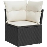 vidaXL 9-dijelni set vrtnih sofa s jastucima crni od poliratana | shoptok.hr