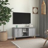 vidaXL TV ormarić s drvenim nogama boja sivog hrasta 103,5x35x50 cm Cijene
