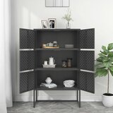  Visoka komoda antracit 80 x 35 x 135 cm čelična | shoptok.hr