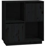 The Living Store Komoda črna 74x35x80 cm trdna borovina - Komoda, (21503285) | Shoptok.si