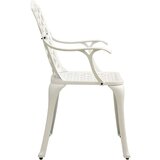 Bistro 3-dijelni bistro set od lijevanog aluminija bijeli | shoptok.hr