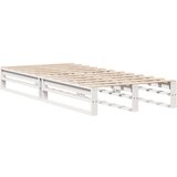 vidaXL Knjižna postelja brez vzmetnice bela 90x190 cm trden les | Shoptok.si