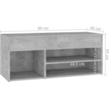  Klupa za cipele boja betona 80 x 30 x 45 cm konstruirano drvo | shoptok.hr