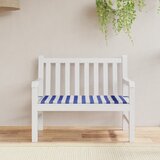 vidaXL Blazina za vrtno klop modro bele črte 120x50x3 cm oxford Cene