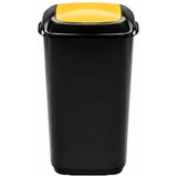  Koš za smeti črn pla 90l nihalen PLA - RUMEN POKROV | Shoptok.si