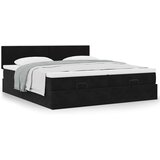 vidaXL otomanski okvir kreveta s madracima crni 200x200cm baršunasti | shoptok.hr