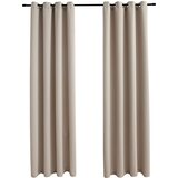 Furnova Zatemnitvene zavese s kovinskimi obroči 2 kosa bež 140x245 cm, (21918173) | Shoptok.si