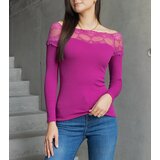 Gemre Pink Spanish blouse with lace insert Vikija | Shoptok.si