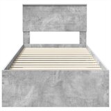  Krevetna konstrukcija s uzglavljem Betonski sivi 100 x 200 cm | shoptok.hr