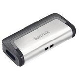 San Disk USB C & USB DISK 64GB ULTRA DUAL, 3.1/3.0, srebrno-črn, drsni priključek | Shoptok.si