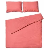 Bonami Selection Posteljina od koraljno ružičastog pamuka za bračni krevet , 200 x 220 cm