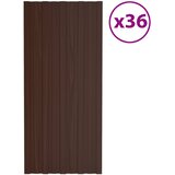 Krovni panel 36 pcs Smeđa 100 x 45 cm Pocinčani čelik | Eponuda.com