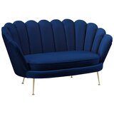 Bessagi Home dvosed jellina, temno modra, žamet | Shoptok.si