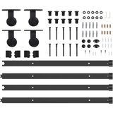 vidaXL Komplet opreme za drsna vrata 152,5 cm jeklo črne barve | Shoptok.si