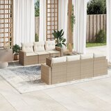  8-dijelni set vrtnih sofa od poliratana s jastucima bež | shoptok.hr