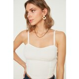Trendyol Ecru Crop Stitch Detailed Knitwear Blouse | Shoptok.si