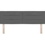 LED glava kreveta s LED trakama Tamno siva 144 cm tkanina | shoptok.hr