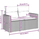  Sjedeća garnitura za vrt 8 pcs Siva poliratan | shoptok.hr