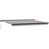  Povlačivi tende Svjetlosiva 500 × 300 cm Platno i Aluminij | shoptok.hr