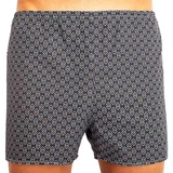 Foltýn Classic men's shorts dark blue rhombuses oversize