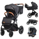 Coccolle Otroški voziček Nessia 3v1 Diamond black + avtosedež Mydo | Shoptok.si