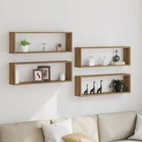 Police na zidu 4 pcs Umjetnička hrastovina 80 x 15 x 26 cm | shoptok.hr