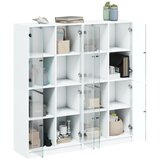  Regal za knjige s vratima bijeli 136 x 37 x 142 cm drveni | shoptok.hr