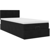 Otomanski okvir kreveta s madraca crni 90x190cm baršunasti | shoptok.hr