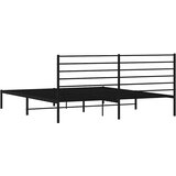  Metalni okvir za krevet s uzglavljem crni 183x213 cm | shoptok.hr