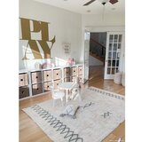 Lorena Canals Modra/kremno bela pralna/ročno tkana bombažna preproga 170x240 cm Atlas Natural – | Shoptok.si